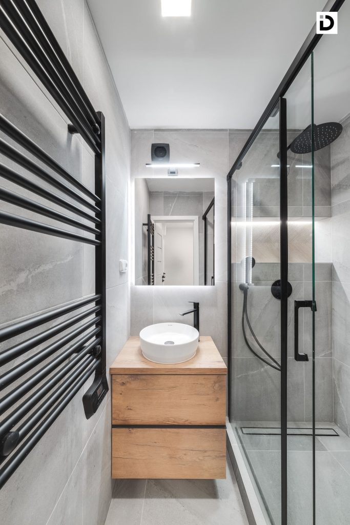 ukázka koupelny z rekonstrukce bytu na klíč - firma Designostav.cz